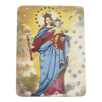 Religious Rectangular Glitter Compact Makeup Mirror JM6423-2 (12PC)