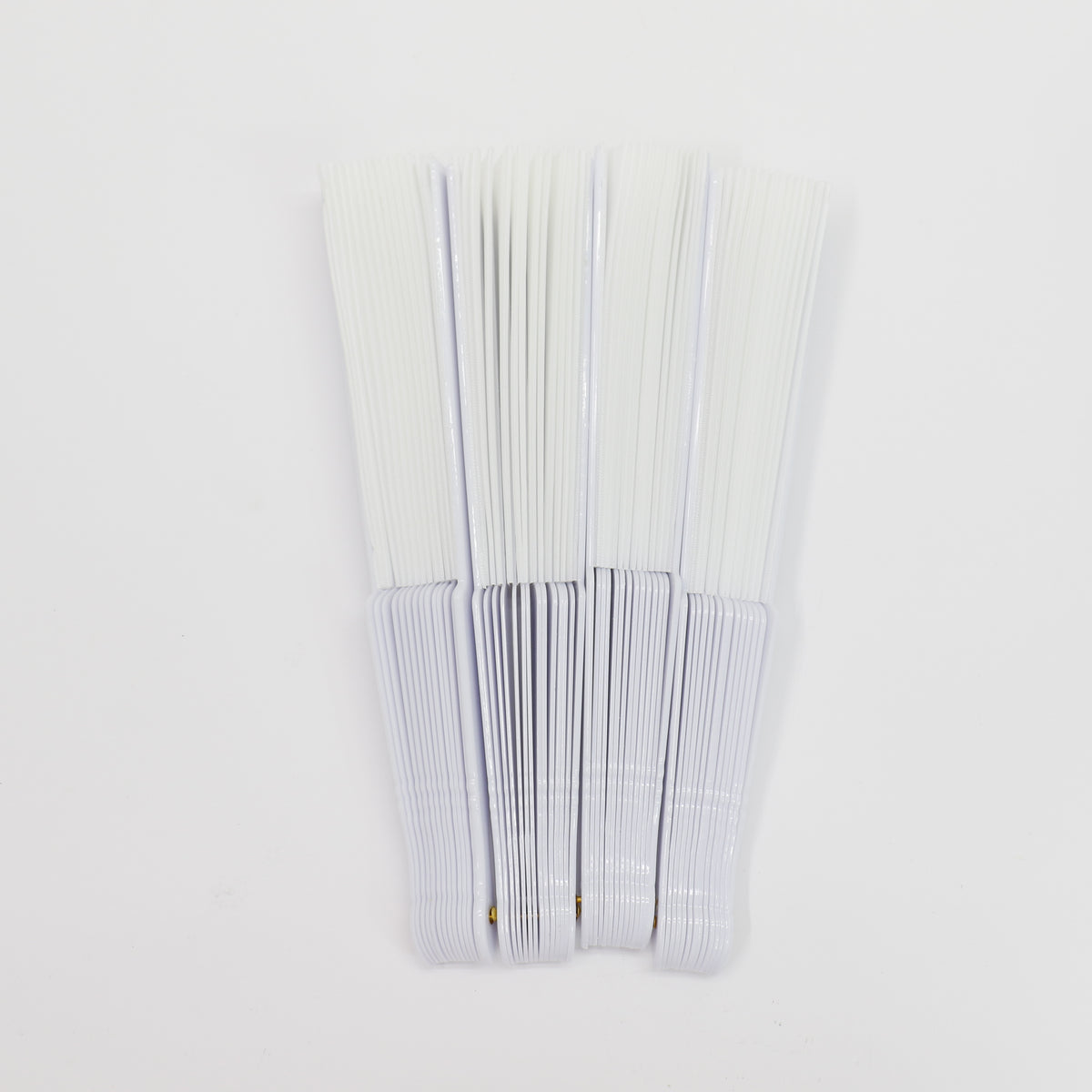 White On White Hand Held Folding Fan JF6323-19! (12PC)