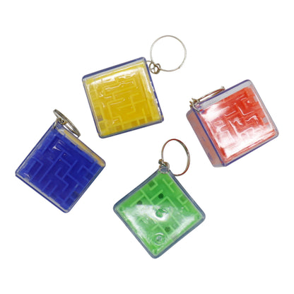3D Maze Cube Keychains JK5910-7 (12PC)
