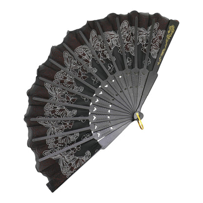 Butterfly Floral Glitter Handheld Folding Fan FNSZ09 (12PC)