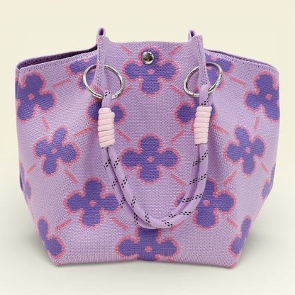 Lucky Flower Pattern Knitted Tote Bag SS51223 -19 (3PC)