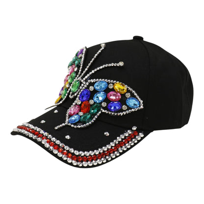 Bling Rhinestone Rainbow Butterfly Baseball Cap HA6323-32. (12PC)