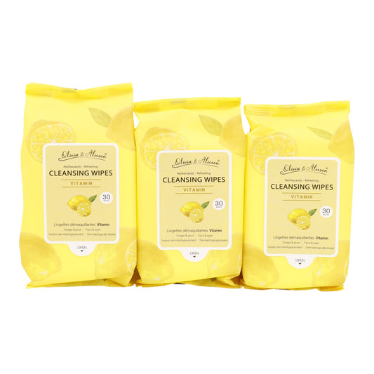 Vitamin Cleansing Makeup Remover Wipes MIT011. (6PK)