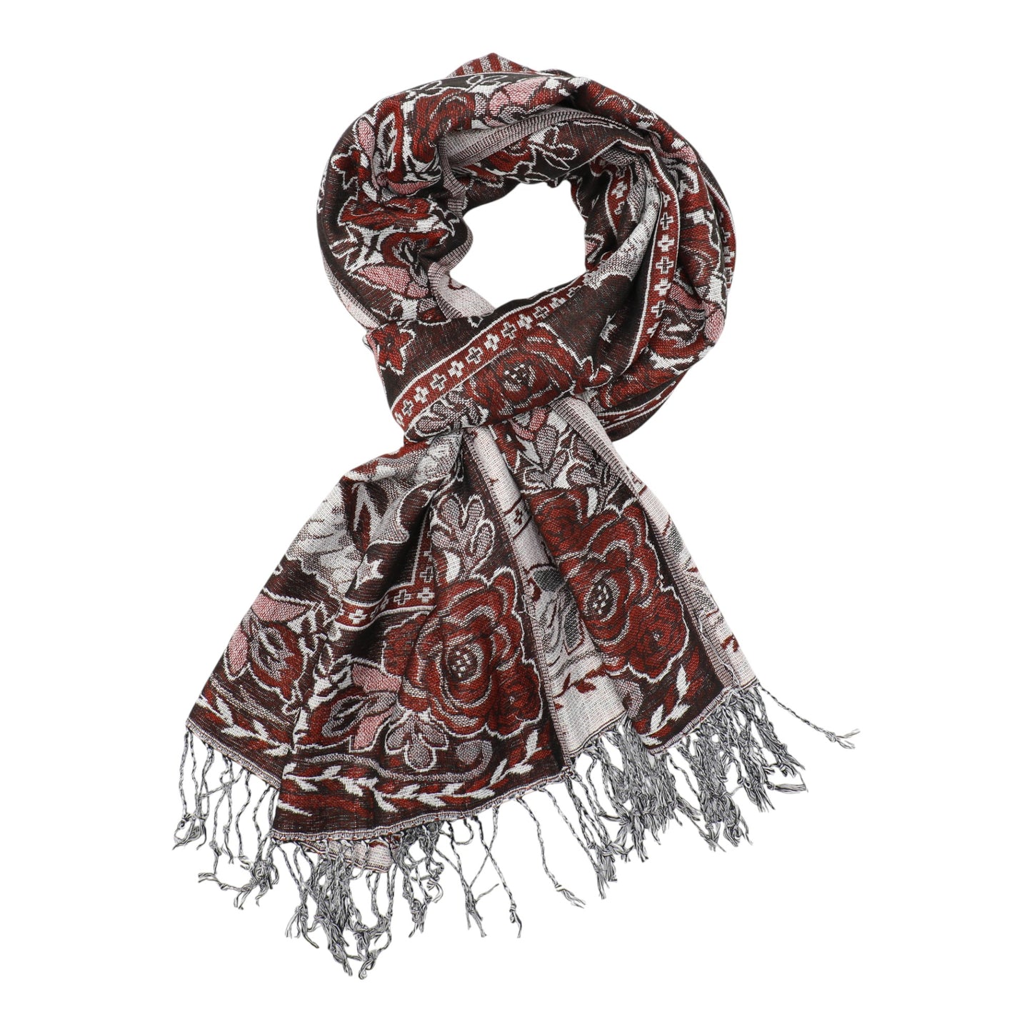 Metallic Pashmina Our Lady of Guadalupe SCF3719-28. (12PC)