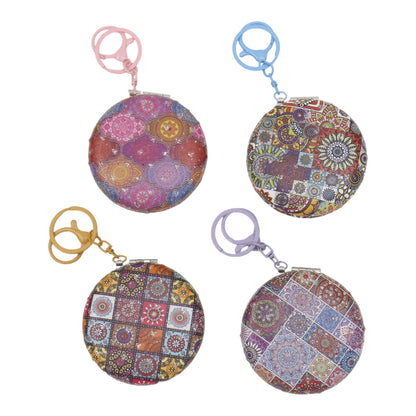 Mandala Round Mirror Key Chain JM6402- 10 (12PC)
