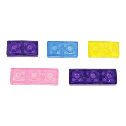 58 Count Colorful Gummy Squishy Sensory Building Block Toy ZPH-58 (12PC)