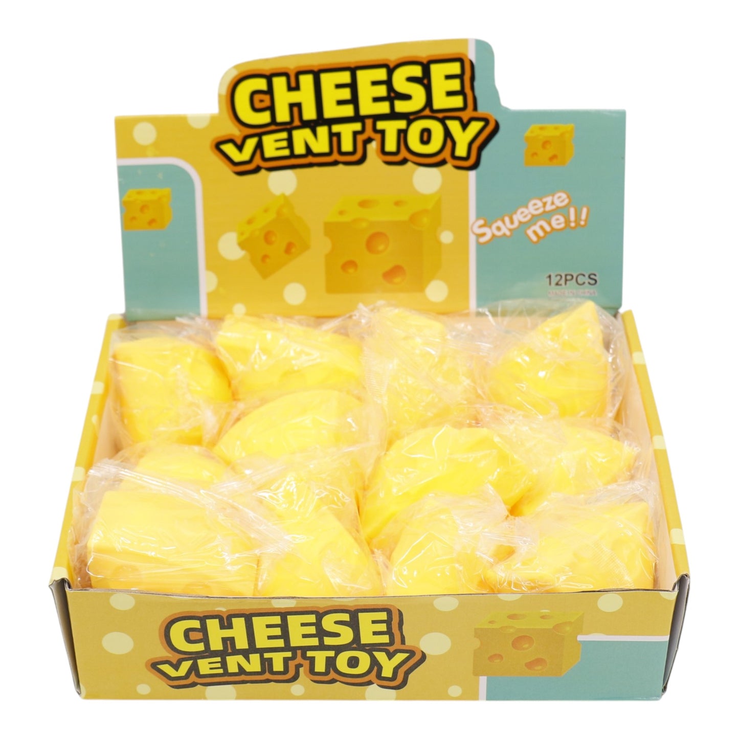 Viral Triangle Cheese Squishy Toy TR6419-1 (12PC)
