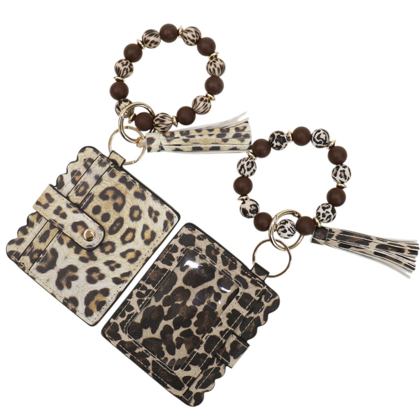 Silicone Bracelet Leather Wallet Tassel JB6126-12 (12PC)