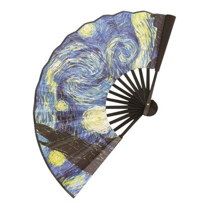 Hand Fan Oil Painting Variety Double Side Print Folding Fan SZ04-2603 (12PC)