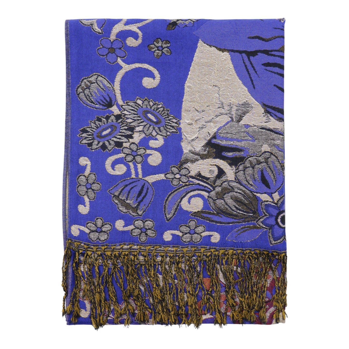 Metallic Pashmina Frida Kahlo SCF4814-1. (12pc)