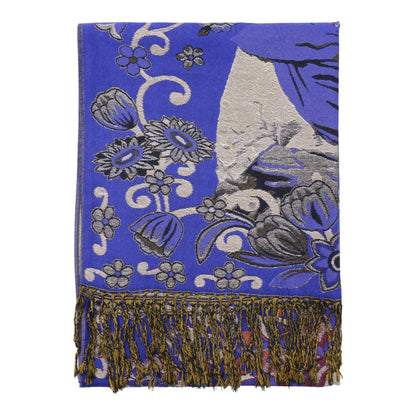 Metallic Pashmina Frida Kahlo SCF4814-1. (12pc)