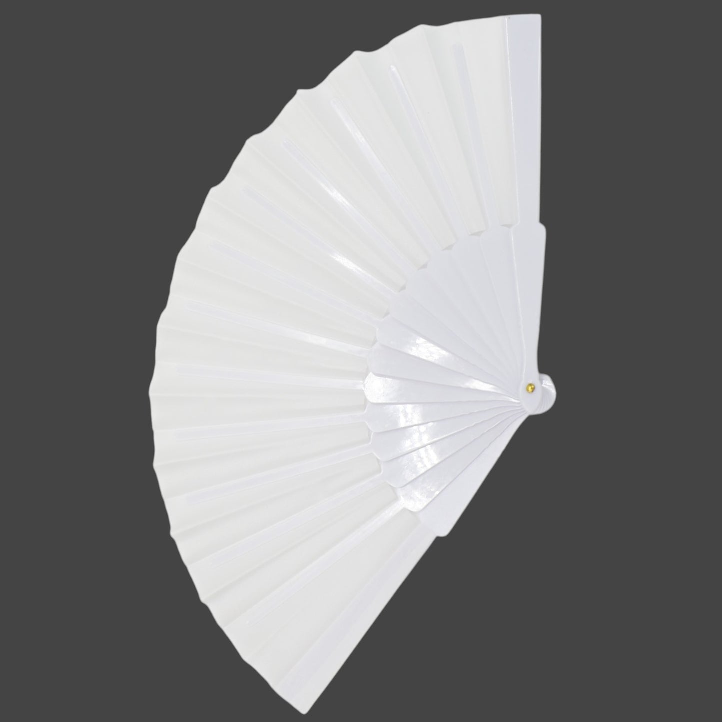 White On White Hand Held Folding Fan JF6323-19! (12PC)