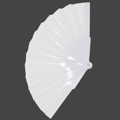 White On White Hand Held Folding Fan JF6323-19! (12PC)