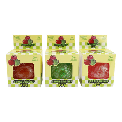 Glitter Apple Maltose Squishy Toy JT6609-15 (12PC)