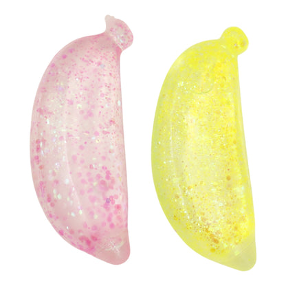 Glitter Maltose Sugar Banana Squishy Toy JT6603-18 (12PC)