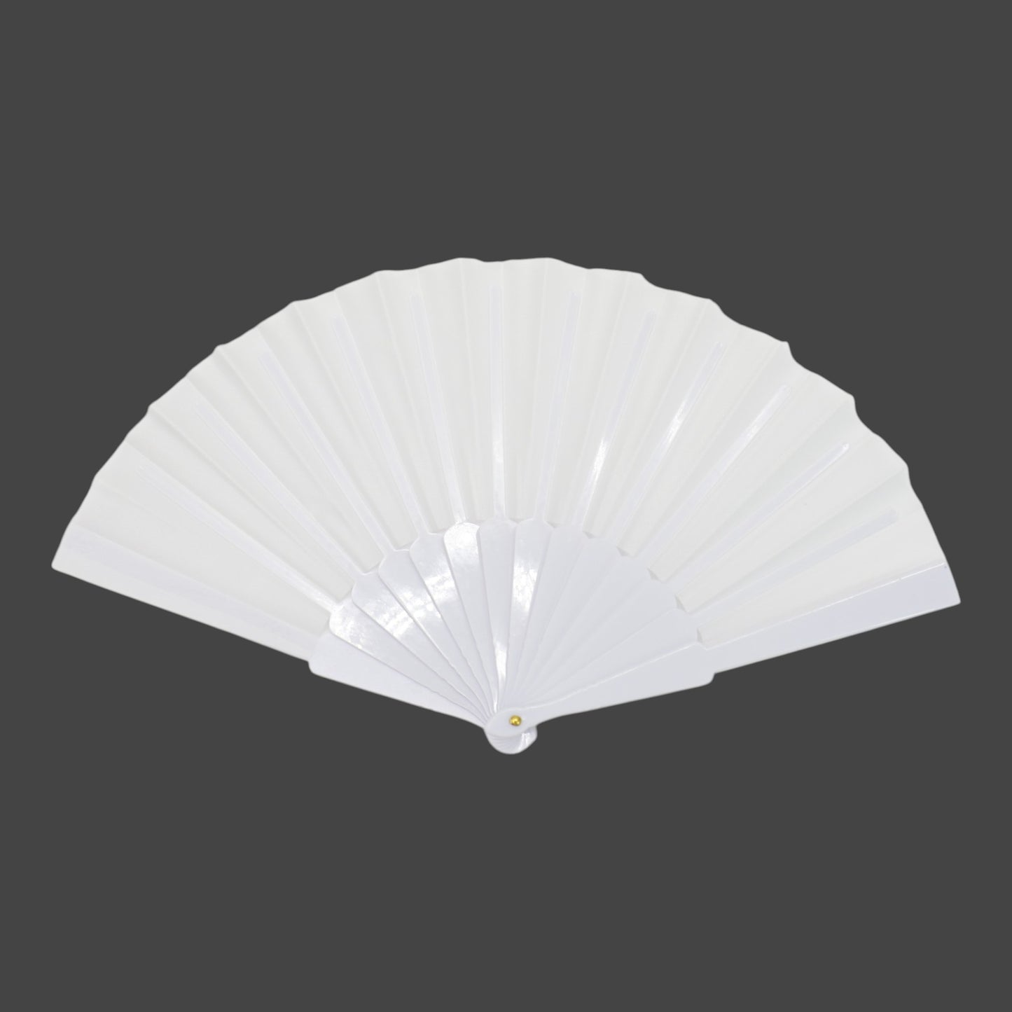 White On White Hand Held Folding Fan JF6323-19! (12PC)