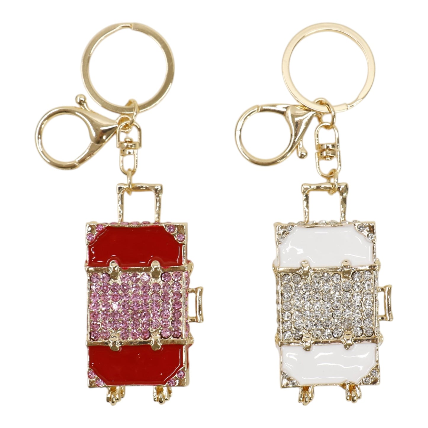 Cute Suitcase-Shaped Rhinestone Keychain and Bag Charm JK6303-22 (12)
