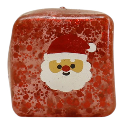 Christmas Glitter Cube Squishy Toy SS6821-9 (12PC)
