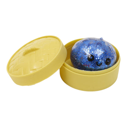 Mini Glitter Gel Bead Squishy Dumpling With Steamer SQ6606-3. (12PC)