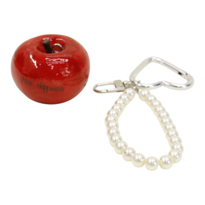Cute Red Apple With Pearl Keychain and Bag Charm JK6413-2 (12)