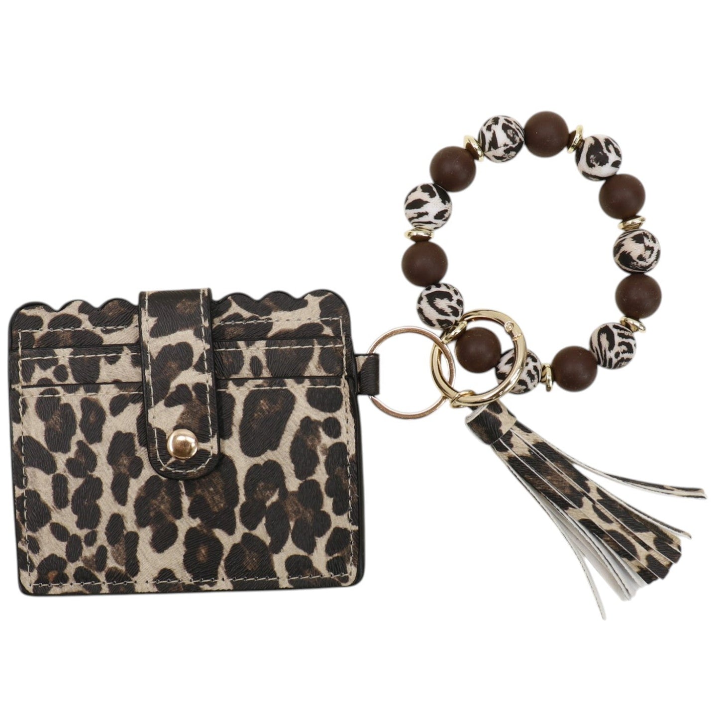 Silicone Bracelet Leather Wallet Tassel JB6126-12 (12PC)