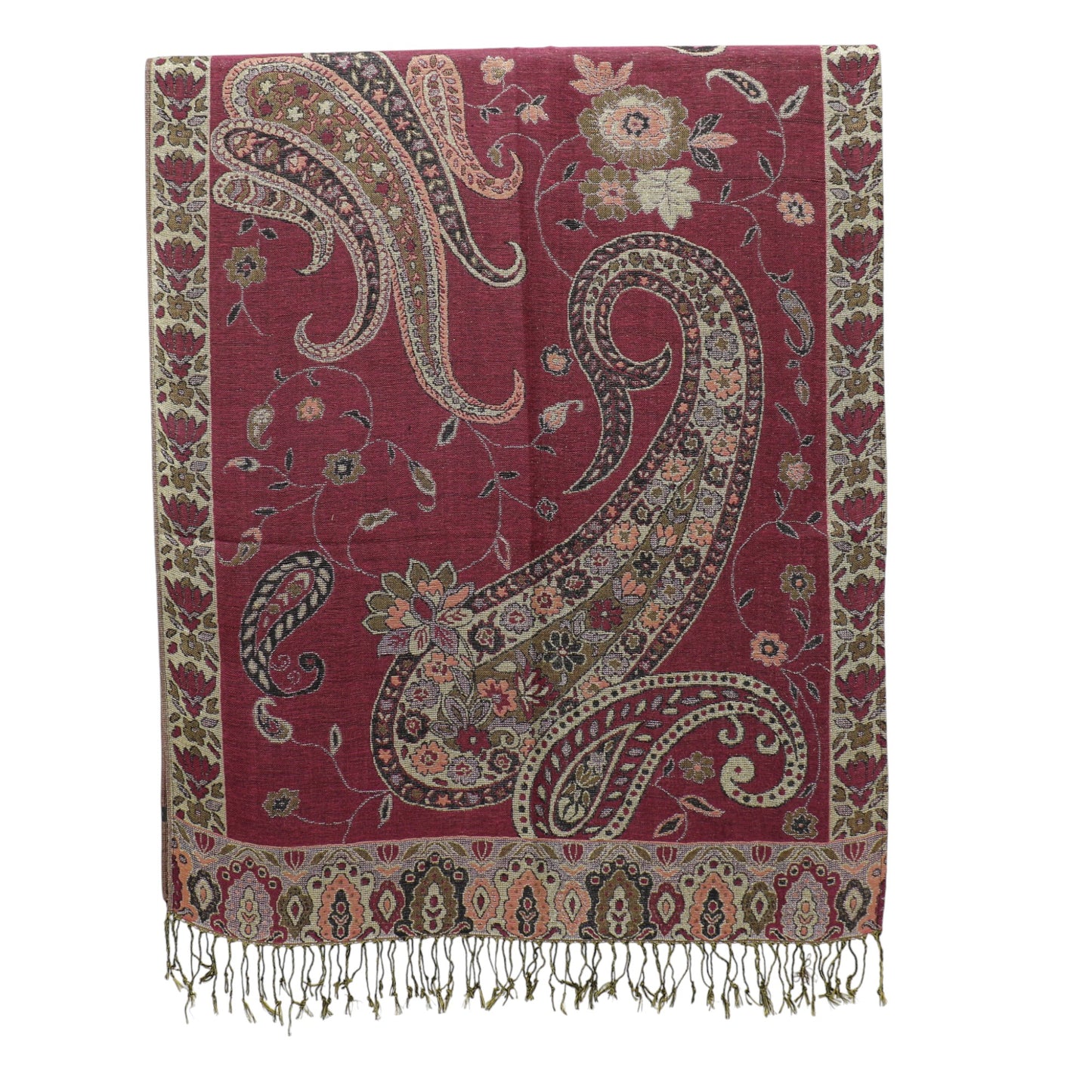 Metallic Pashmina Paisley Pattern SCF3719-30. (12PC)