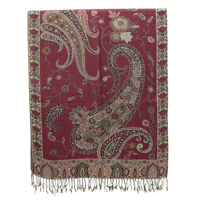 Metallic Pashmina Paisley Pattern SCF3719-30. (12PC)