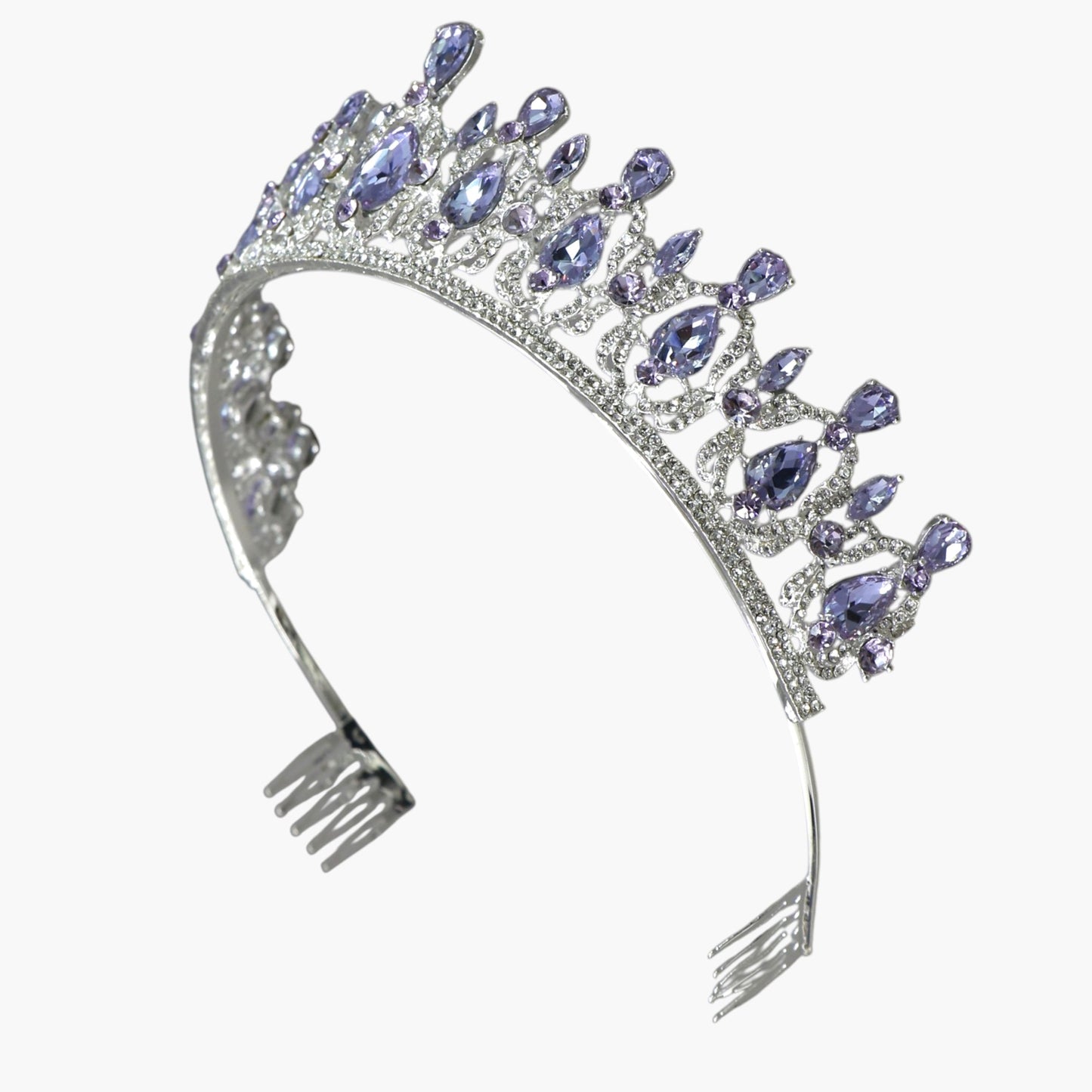 Crystal Tiara Crown HT0939 (2PC)