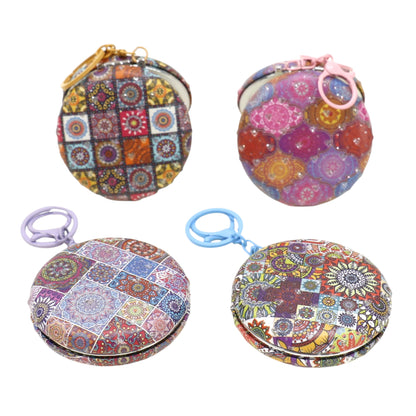 Mandala Round Mirror Key Chain JM6402- 10 (12PC)