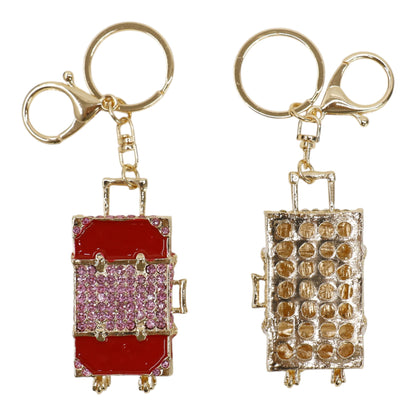 Cute Suitcase-Shaped Rhinestone Keychain and Bag Charm JK6303-22 (12)
