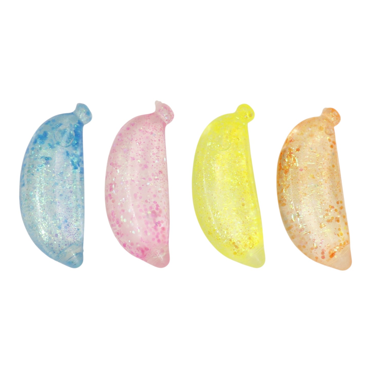 Glitter Maltose Sugar Banana Squishy Toy JT6603-18 (12PC)