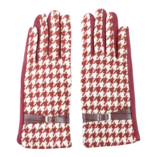 Women's Houndstooth Touch Screen Gloves GL183... (12PAIR)