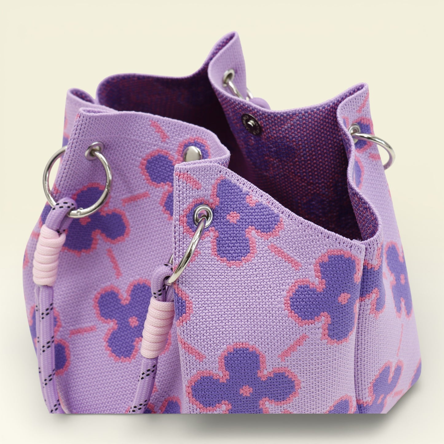 Lucky Flower Pattern Knitted Tote Bag SS51223 -19 (3PC)