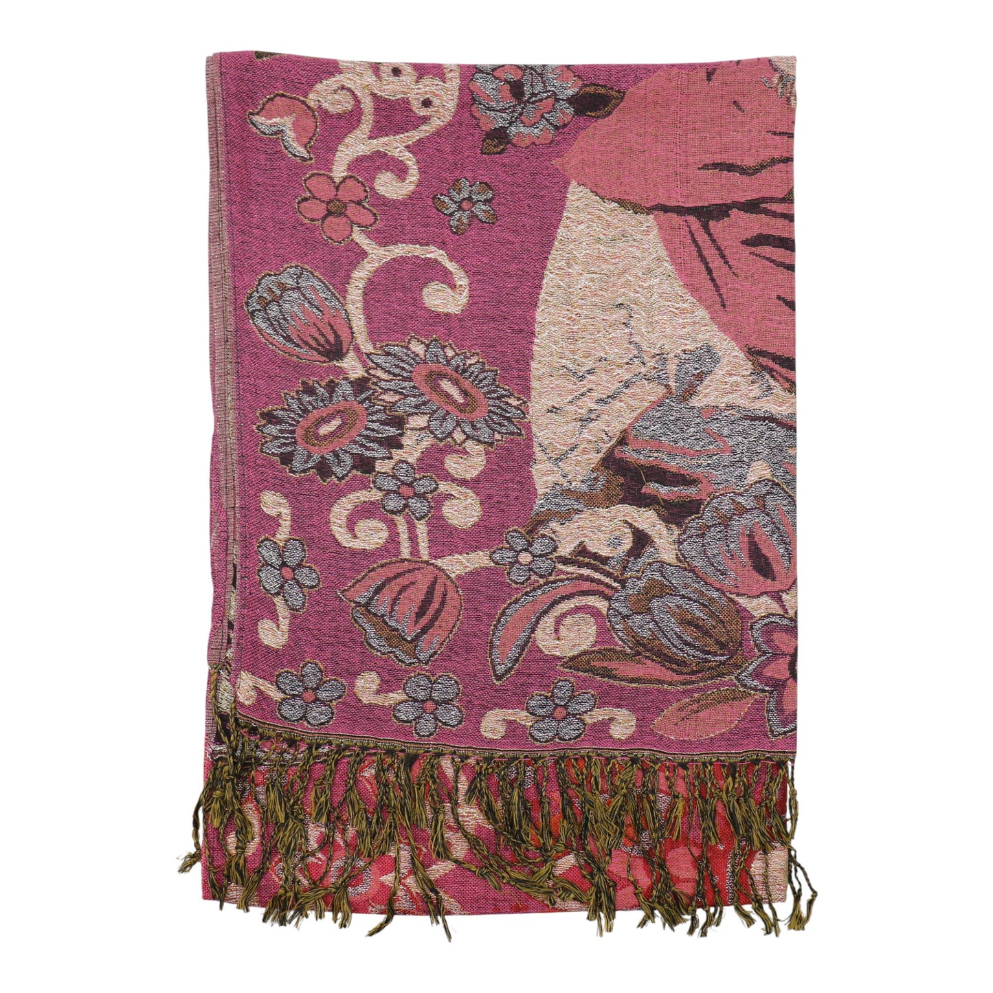 Metallic Pashmina Frida Kahlo SCF4814-1. (12pc)