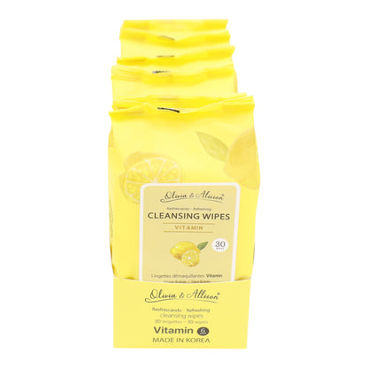 Vitamin Cleansing Makeup Remover Wipes MIT011. (6PK)