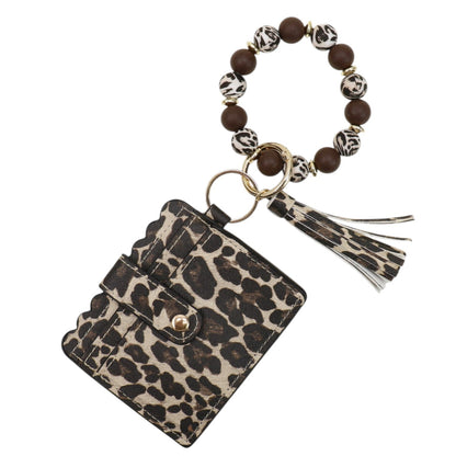 Silicone Bracelet Leather Wallet Tassel JB6126-12 (12PC)