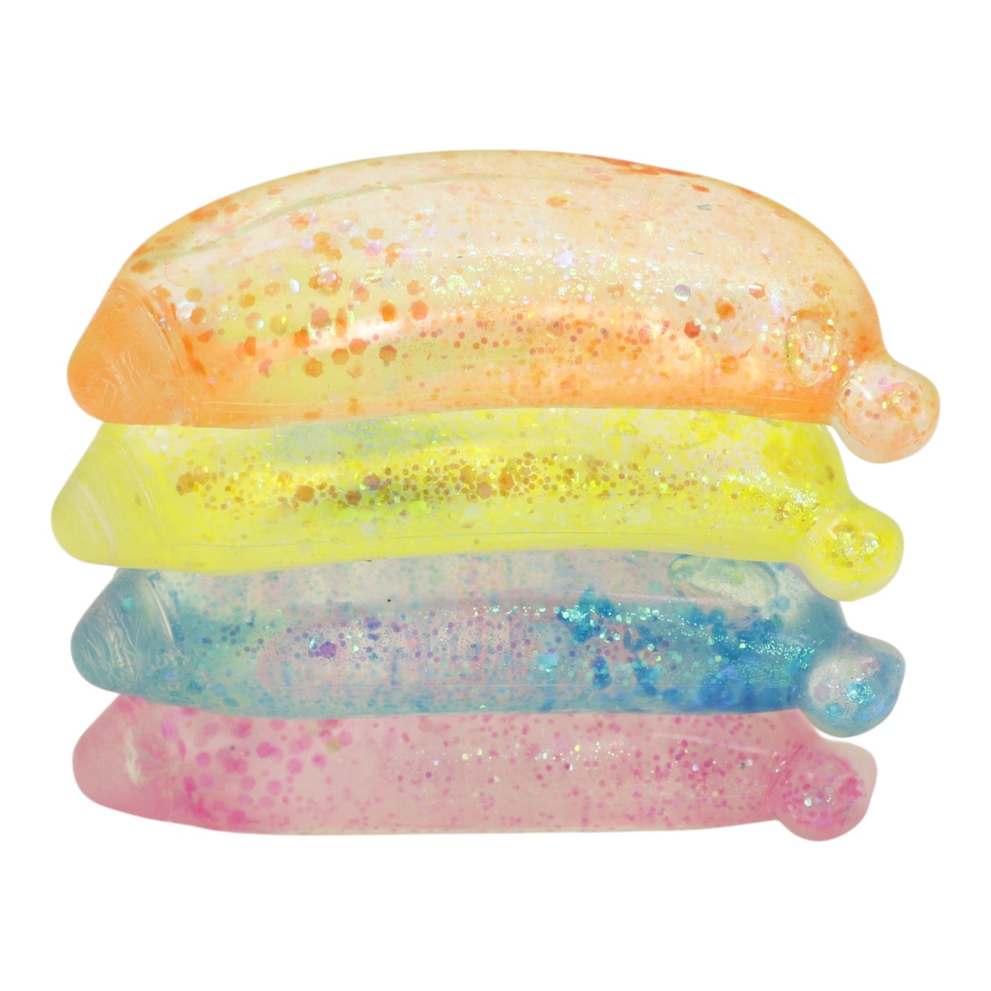 Glitter Maltose Sugar Banana Squishy Toy JT6603-18 (12PC)