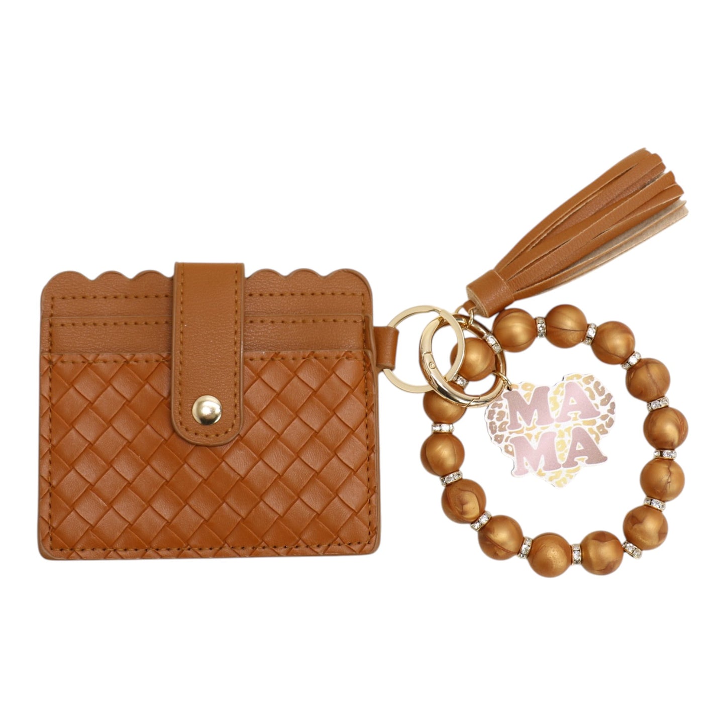 Silicone Bracelet with Multi Color Leather Wallet Tassel JB6126-22 12PC)
