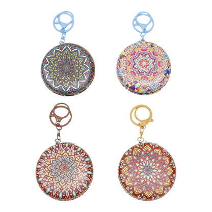 Mandala Round Mirror Key Chain JM6402-2 (12PC)