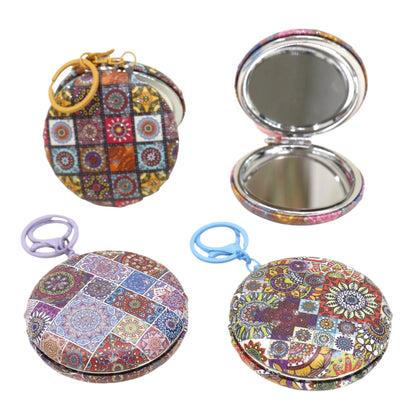 Mandala Round Mirror Key Chain JM6402- 10 (12PC)