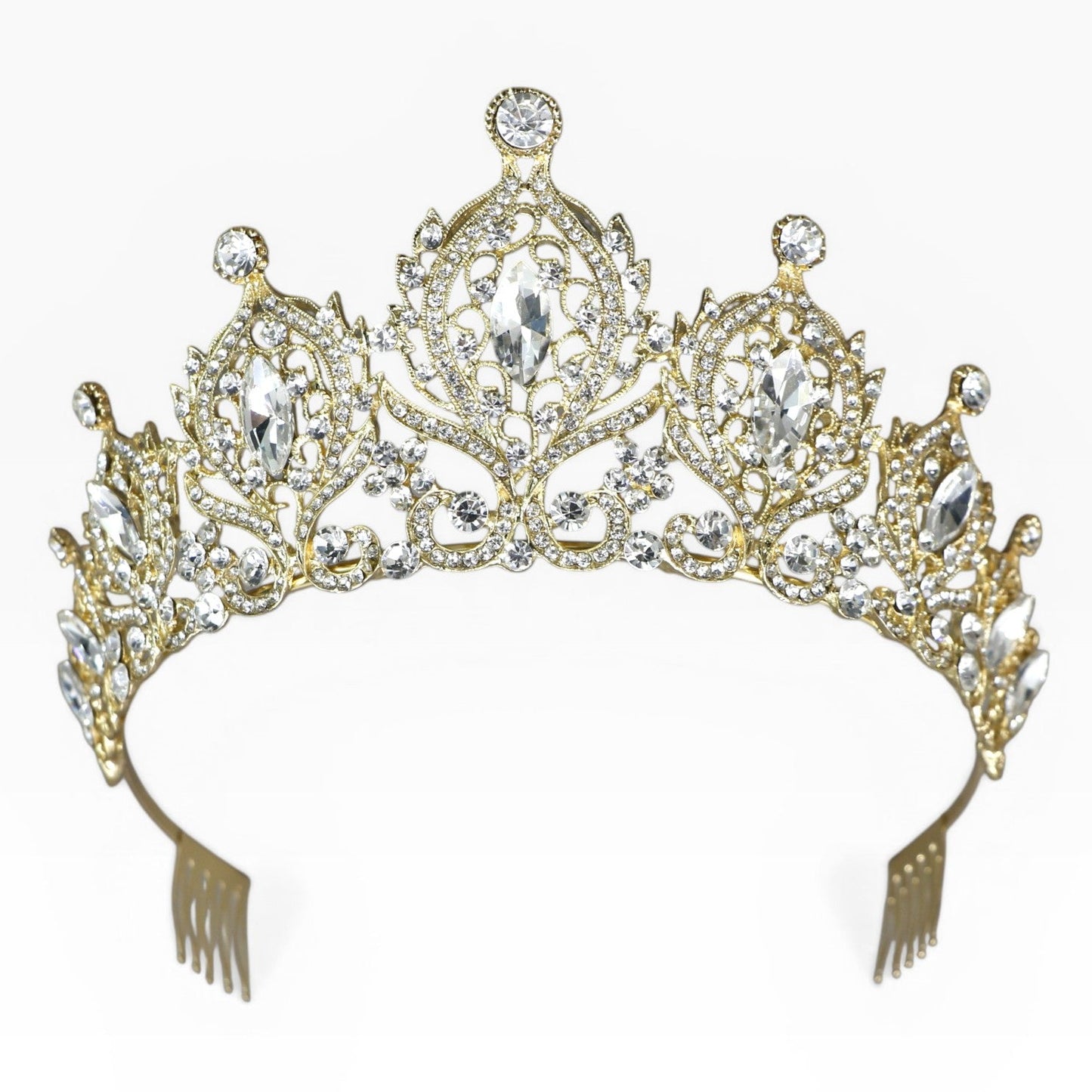 Crystal Tiara Crown HT0933 (2PC)