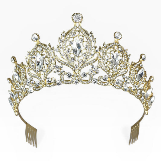 Crystal Tiara Crown HT0933 (2PC)