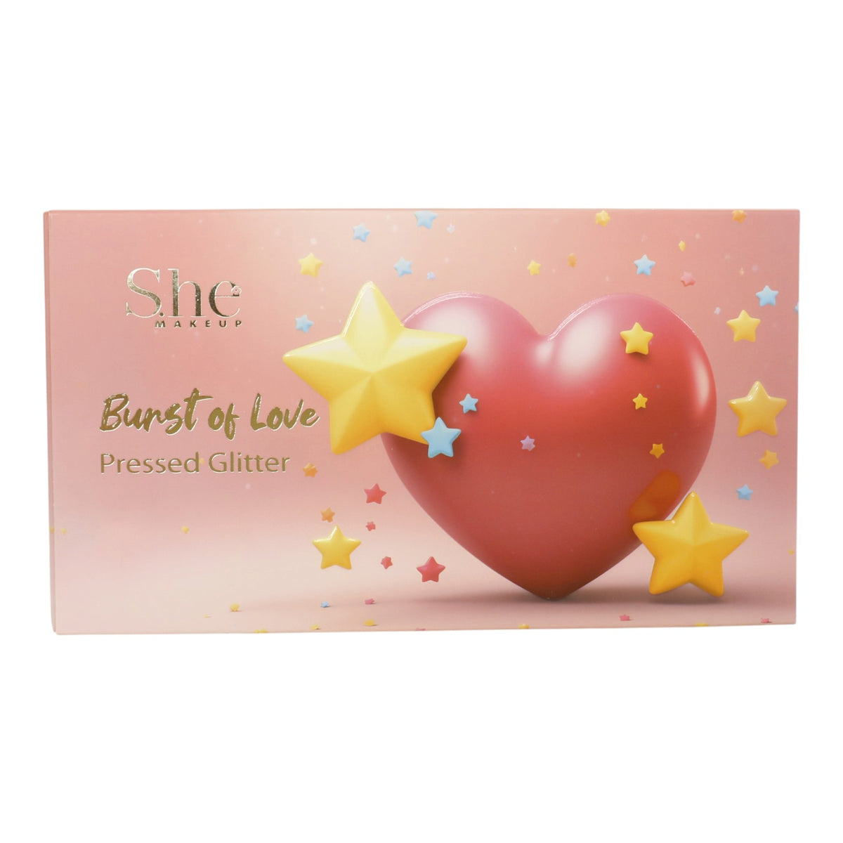 S. He 18 Color Pressed Glitter Palette PG02 (6PK)