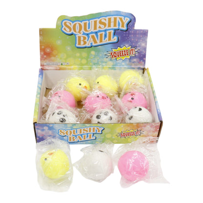 Mini Animal Ball Flour Squishy Toy JT6610-17 (12PC)