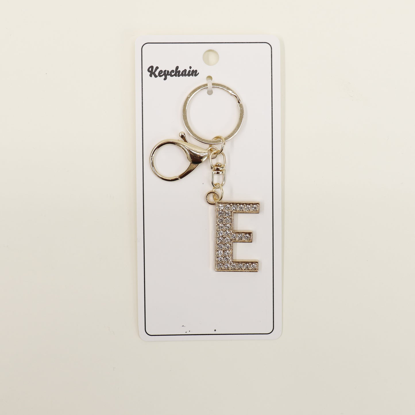 Rhinestone Alphabet Initial Letter Key Chain SS51011-32. (12PC)