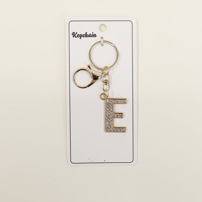Rhinestone Alphabet Initial Letter Key Chain SS51011-32. (12PC)