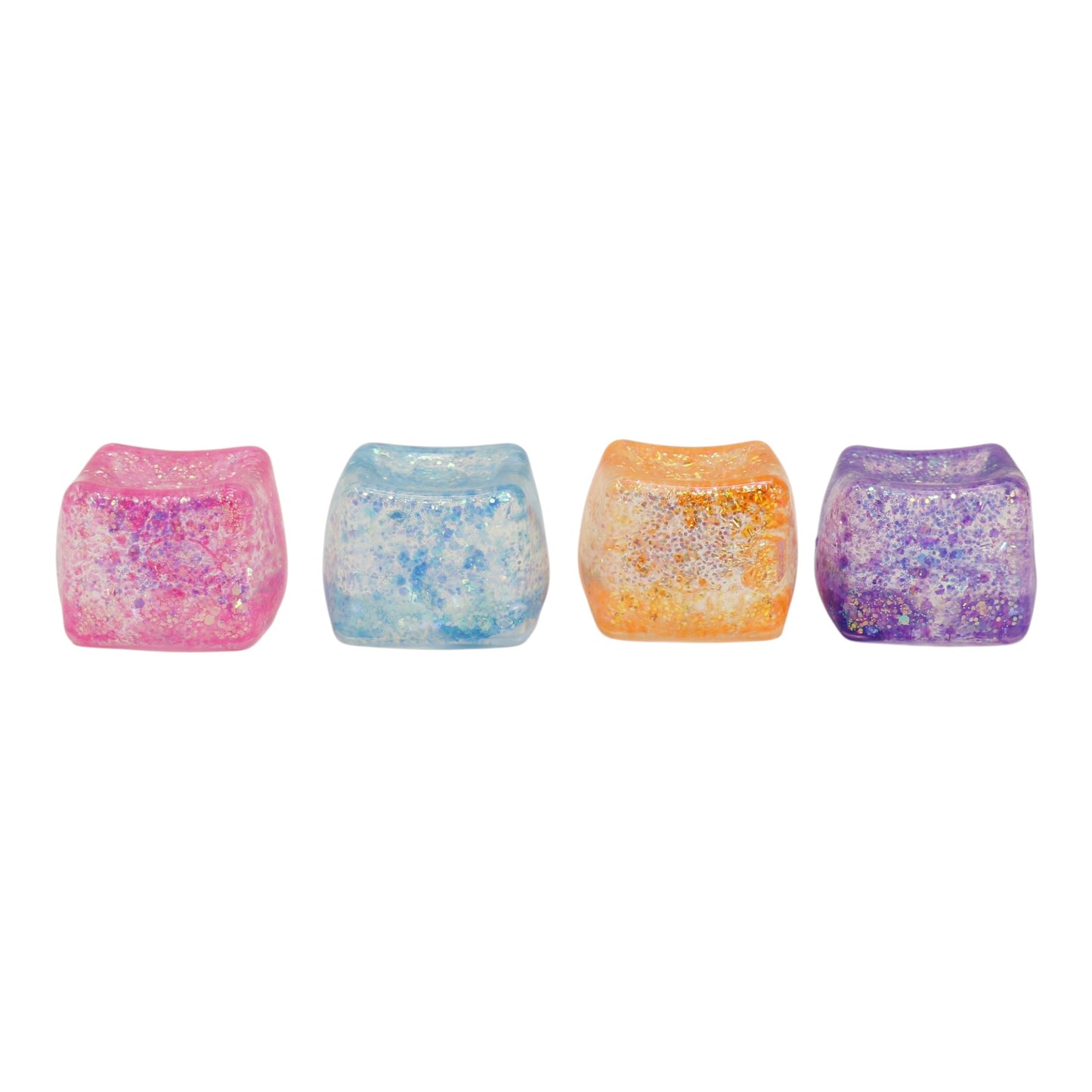 Iridescent Glitter Cube Maltose Putty Filled Squishy TY6327-11 (12PC)