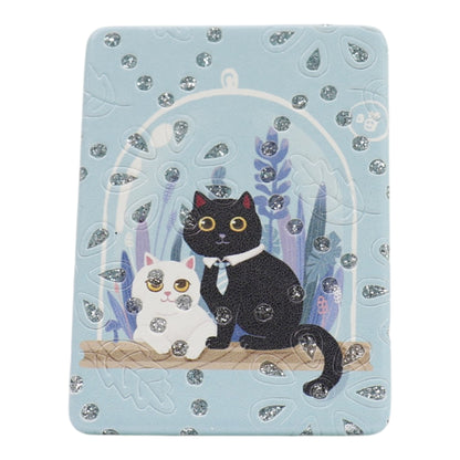 Cat Cartoon Rectangular Glitter Compact Makeup Mirror JM6423-30 (12PC)