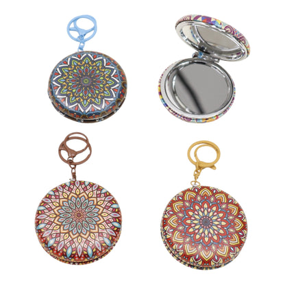 Mandala Round Mirror Key Chain JM6402-2 (12PC)