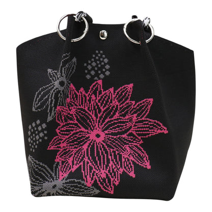 Floral Pattern Women's Knitted Bucket Bag JB6122-2 (12PC)